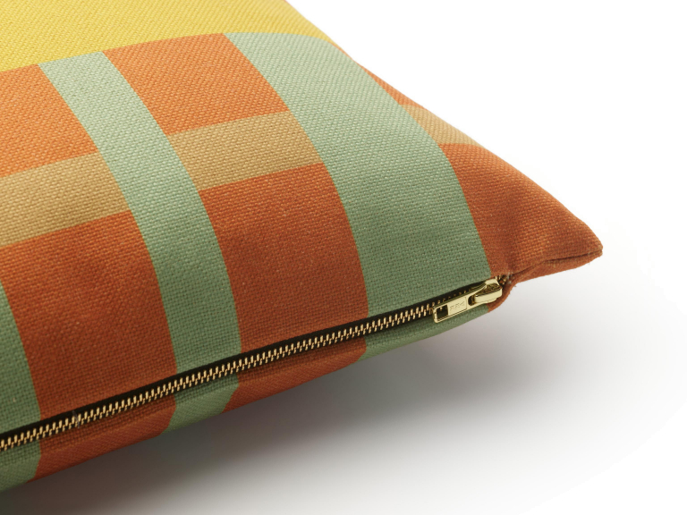 FÉST Striped kussen 45x45 yellow