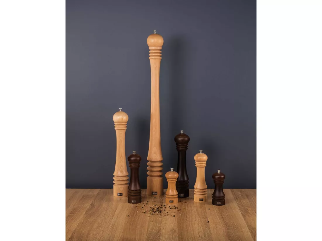 Ogo Living - Moulin A Sel Professionnel 15cm En Bois De Hetre Naturel