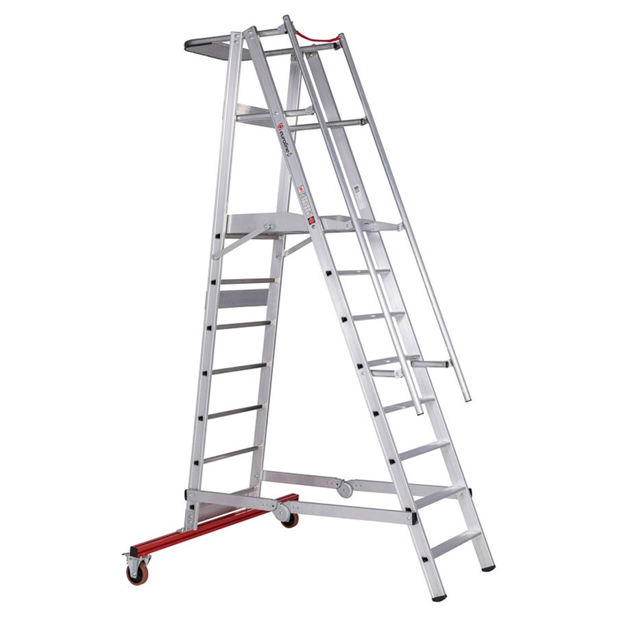 Euroline Premium 32777 Mobiele platformladder, 8 treden