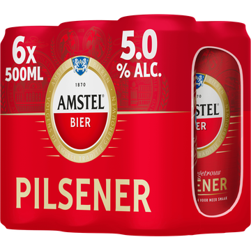 Amstel Pilsener Bier Blik 6 x 500ml