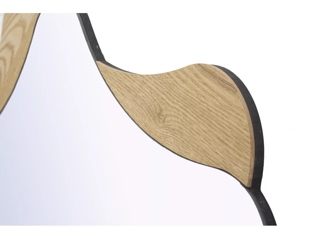 Miroir Mural star - Design Étoile en Bois Élégant, Ø 80 x 1 cm
