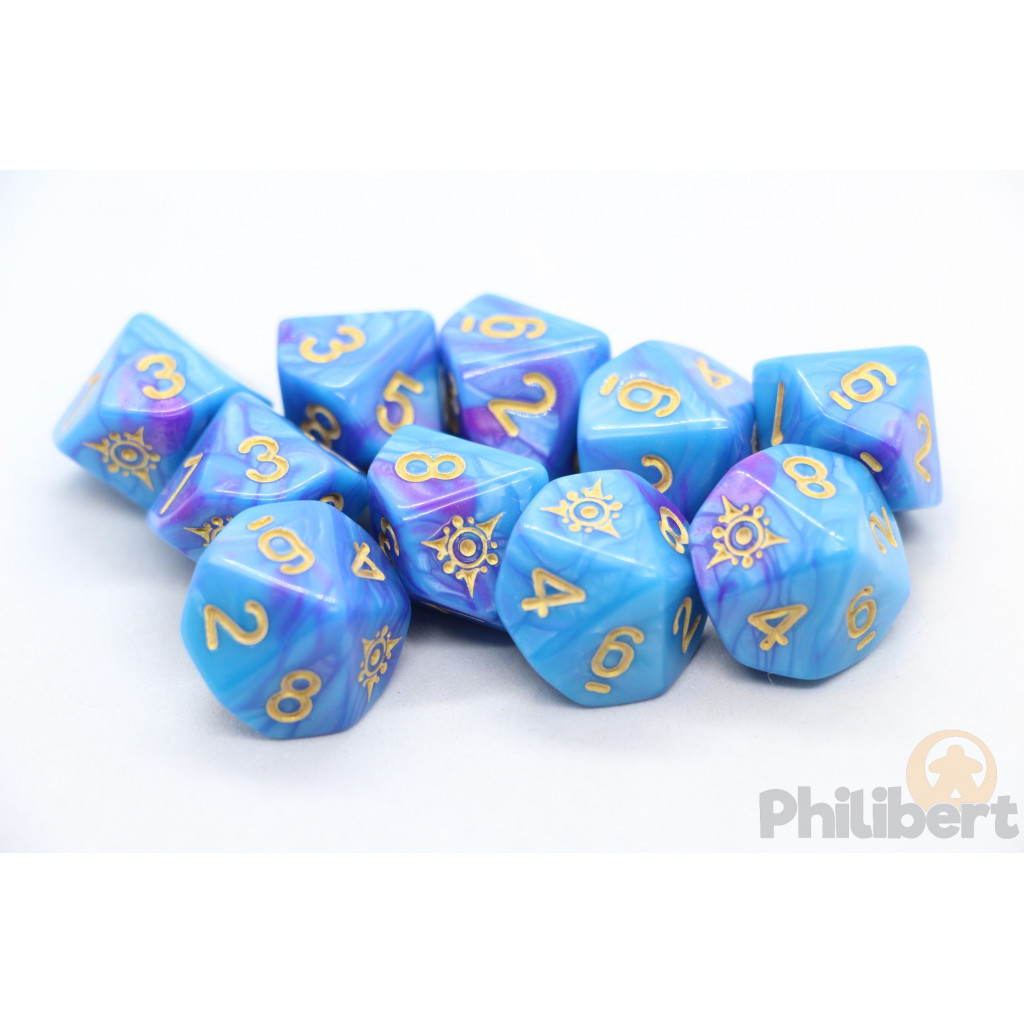 Set de 10 Dés 10 Faces Elder Dice: The Sigil of the Dreamlands (Kadathian Ice)