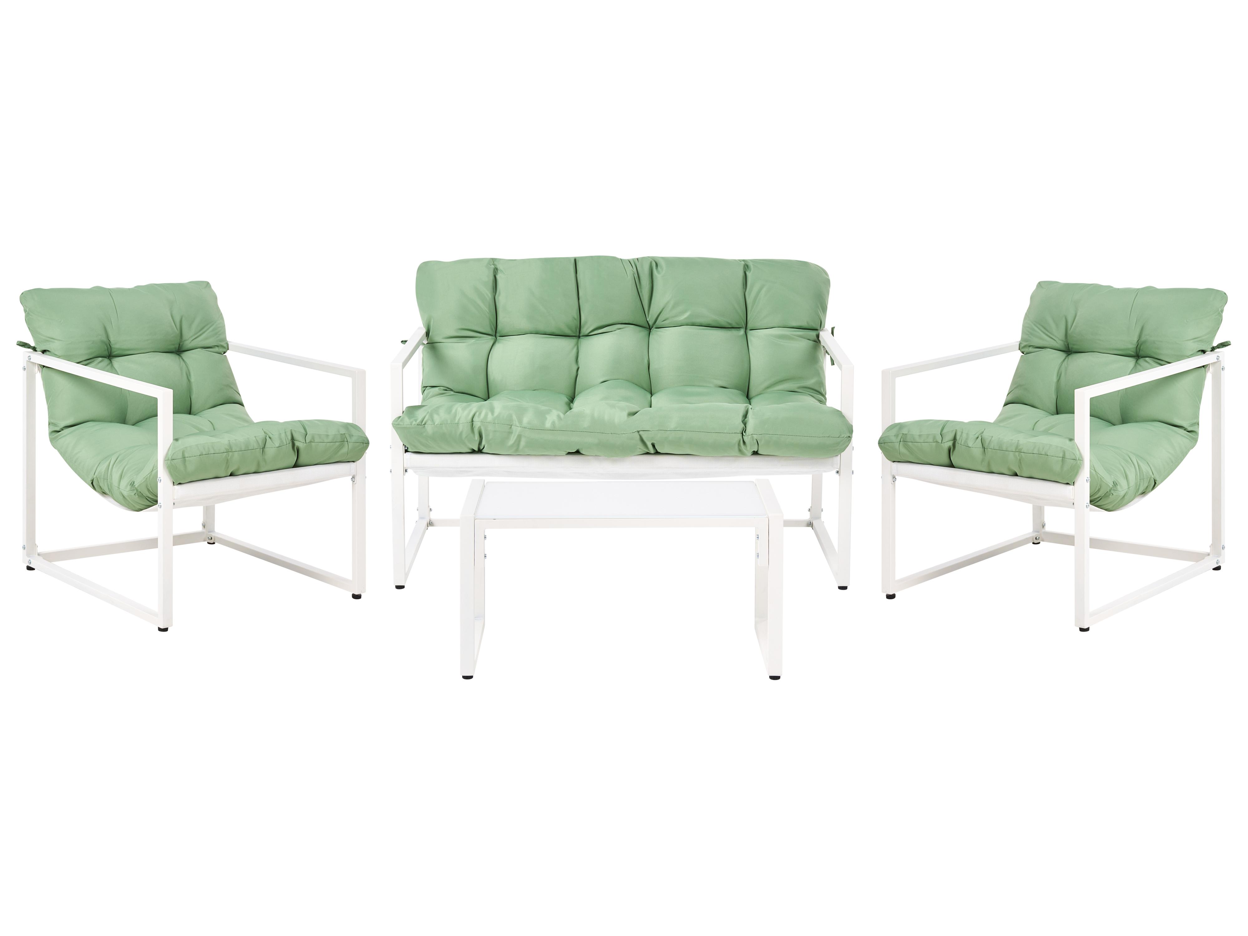 Loungeset met tafel 4-zits GARDA Metaal Groen