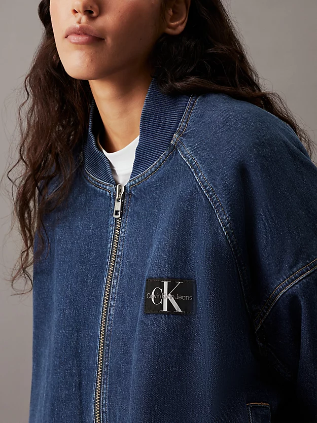 Jaqueta bomber unissex em jeans