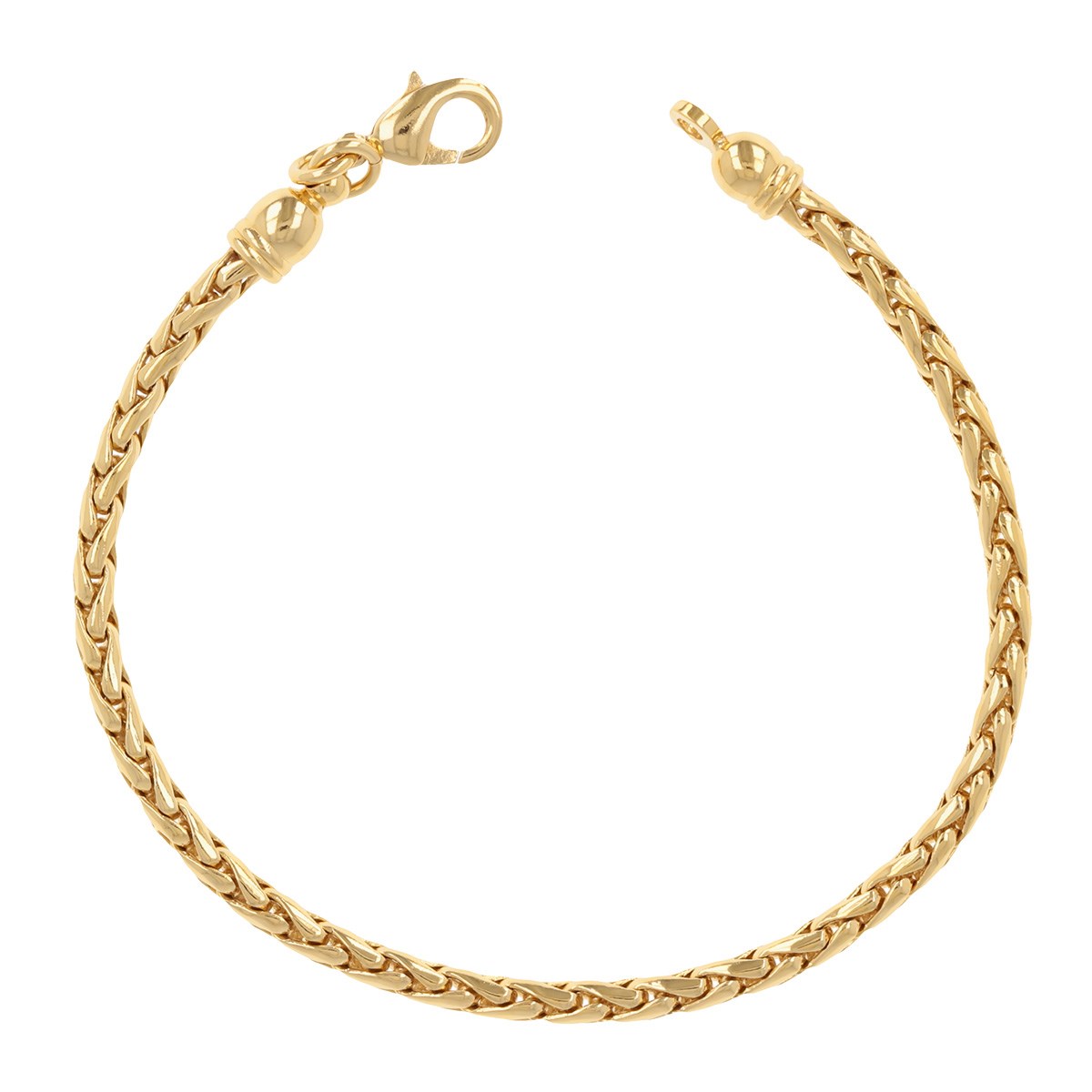 Bracelet plaqué or maille palmier 19cm
