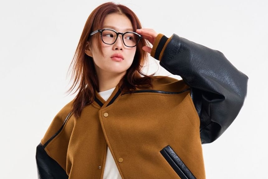 SeoulPop - Unisex tweekleurige losvallende honkbaljack