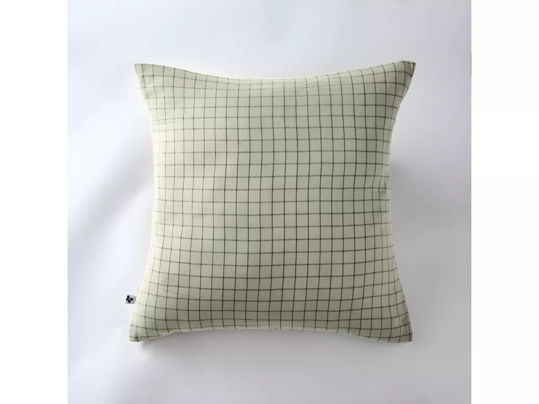 Taie d'oreiller Tissé-teint petits carreaux Déco 