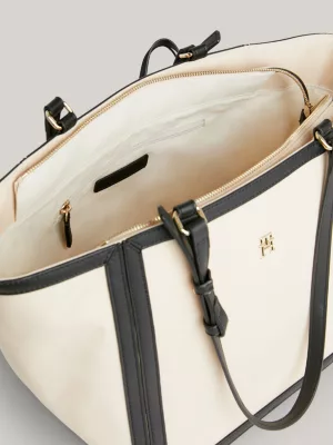 Bolsa tote Essential Contrast TH com monograma