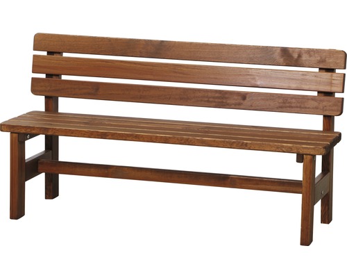 Tessin tuinbank, hout, 2-zits, bruin.