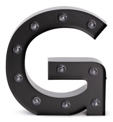 Minitude Bokstavlampe G, Svart