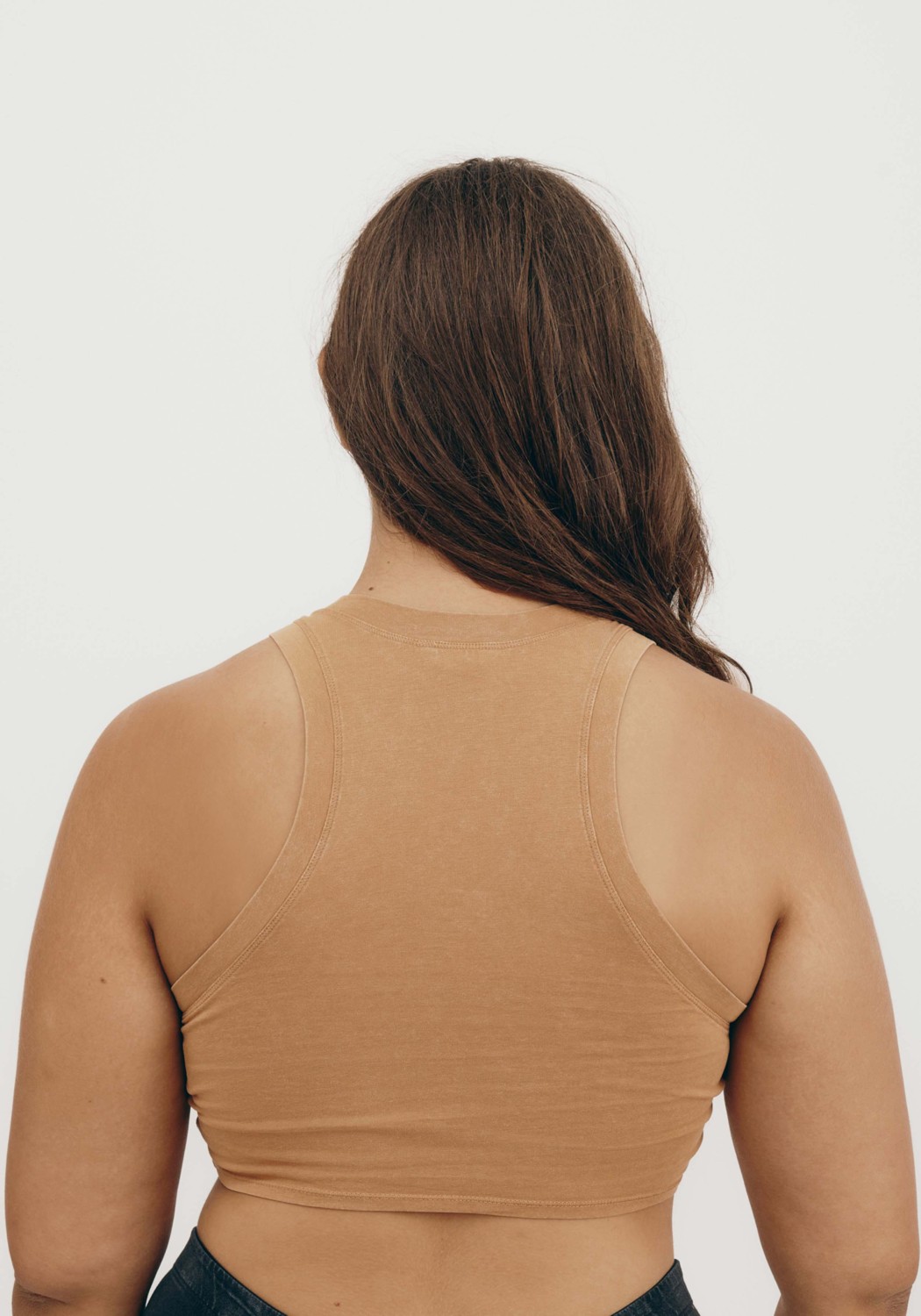 Organic Basics Crop Tank Top Core Muted Ocher