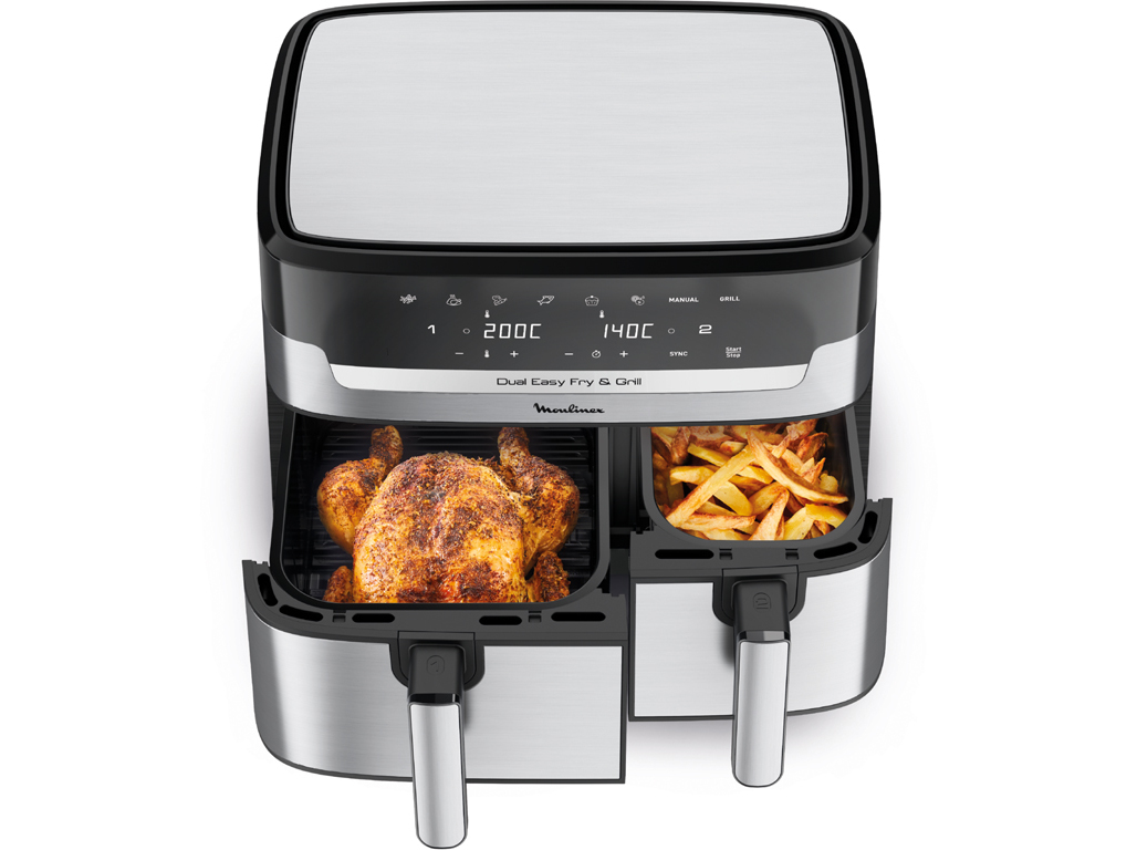 FRITADEIRA SEM ÓLEO MOULINEX EZ905D20 DUAL EASY FRY - 8.3L