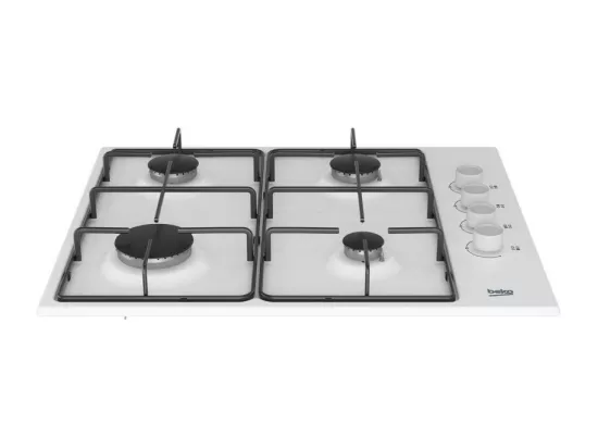 Plaque gaz BEKO 7900W 61cm, HIGG64123SW