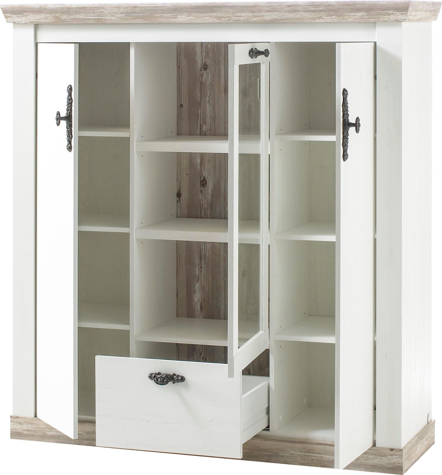 Home affaire Highboard »Florenz« im romantischen Landhaus-Look, Breite 140 cm