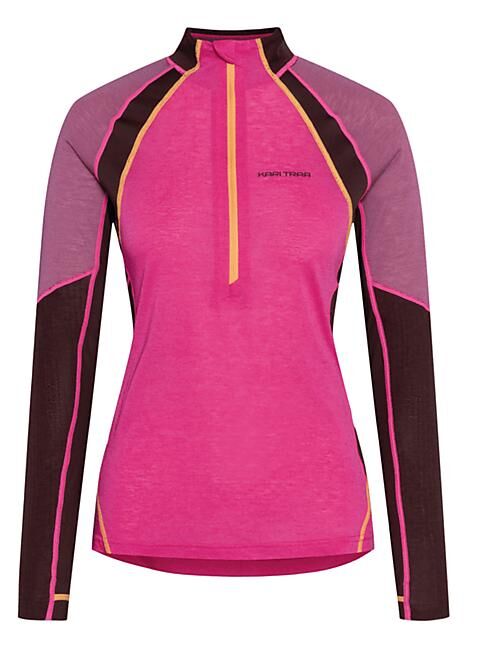 KARI TRAA - T-SHIRT ML DEMI ZIP ALMA HZ W