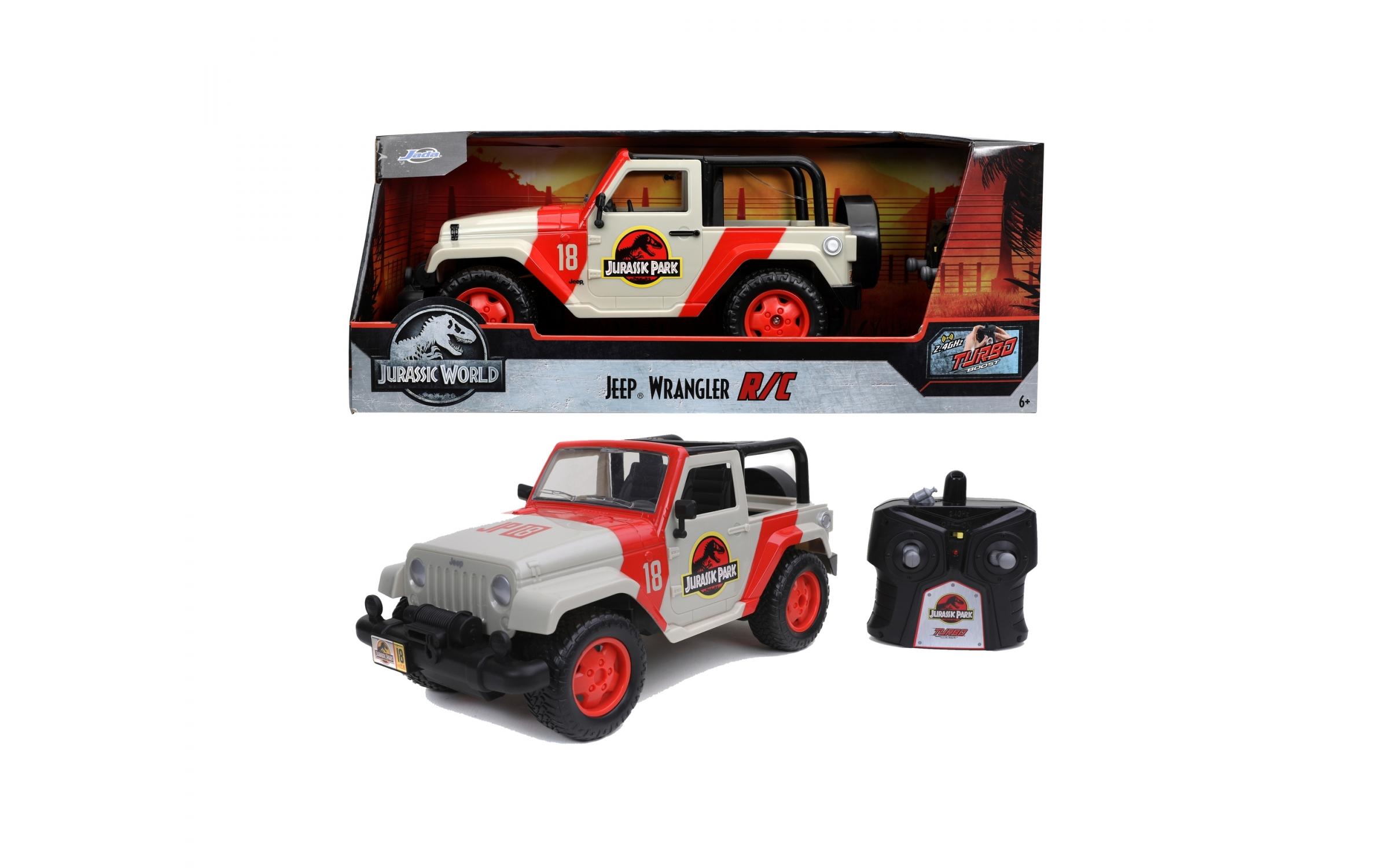 Jurassic Park RC Jeep Wrangler RTR, 1:16Ferngesteuerter Jeep Wrangler Geländewagen im Jurassic Park Design