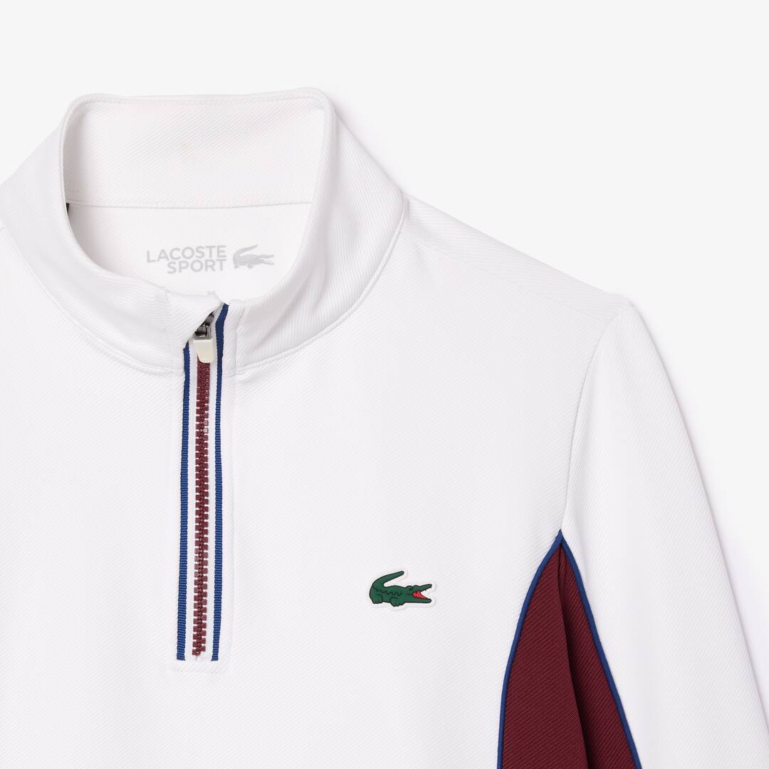 Sweatshirt slim fit Sport avec manches contrastées Sweatshirts - Blanc - Lacoste - Femme