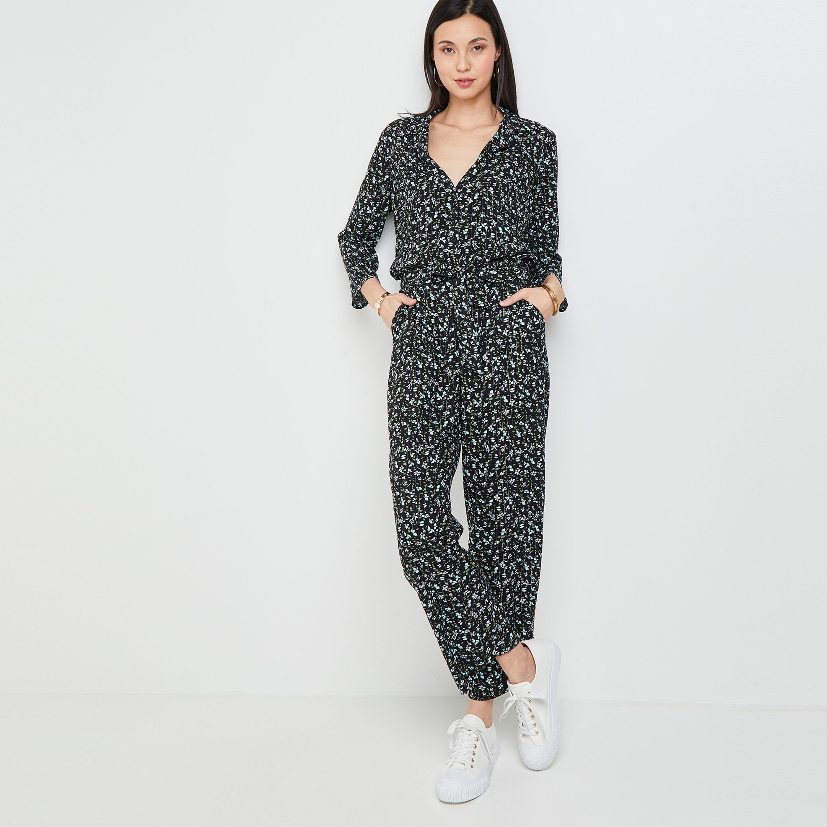 Combinaison chemisier femme - NOIR