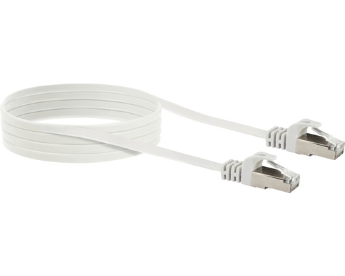 CAT 6 netwerk platte kabel U/FTP 10 m wit Schwaiger CKF6100532