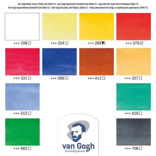 Talens Van Gogh Aquarellkasten mit 12 Tuben