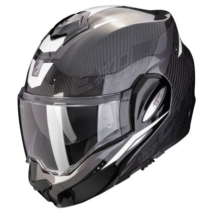 Casque Scorpion Exo EXO-TECH EVO CARBON - ROVER - Noir / Blanc
