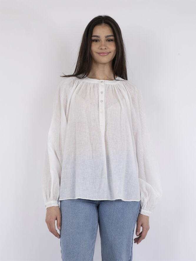 Neo Noir Kirsty Solid Blouse White