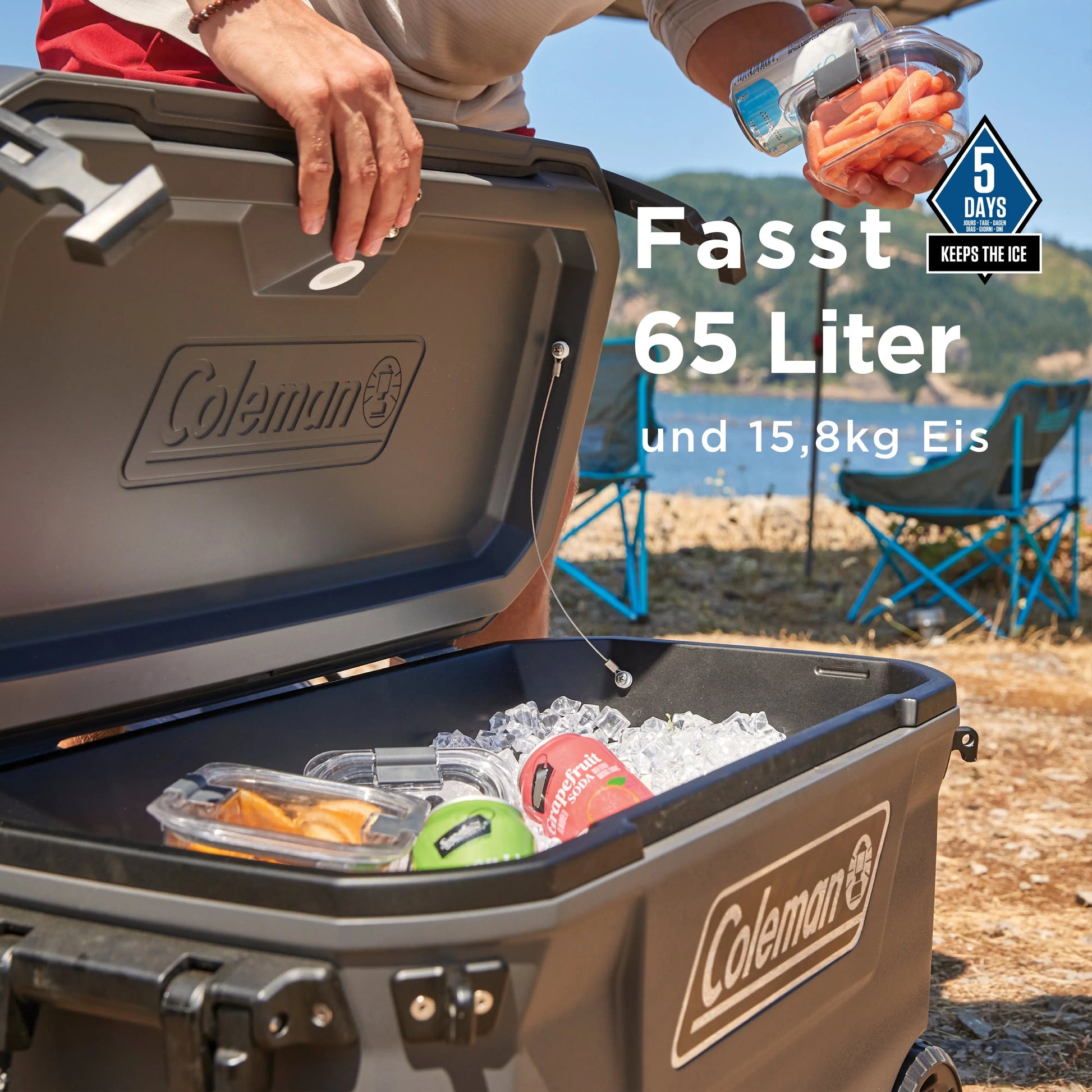 Coleman Convoy 65 QT Kühlbox mit Rollen