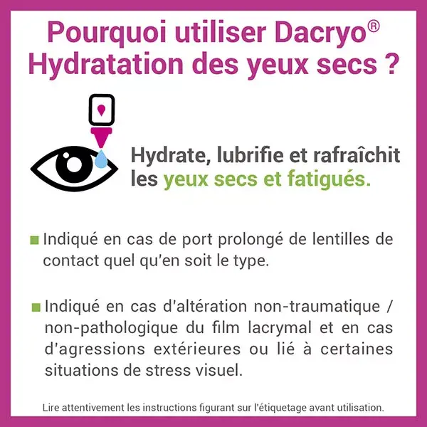 Dacryo Hidratação para Olhos Secos e Cansados 10ml