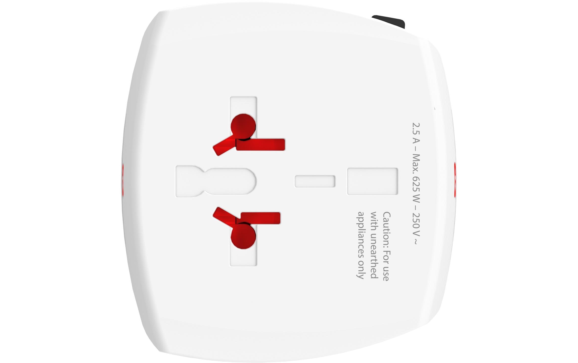 Weltreiseadapter MUV MicroKleiner 2-poliger Reisestecker für weltweiten Anschluss