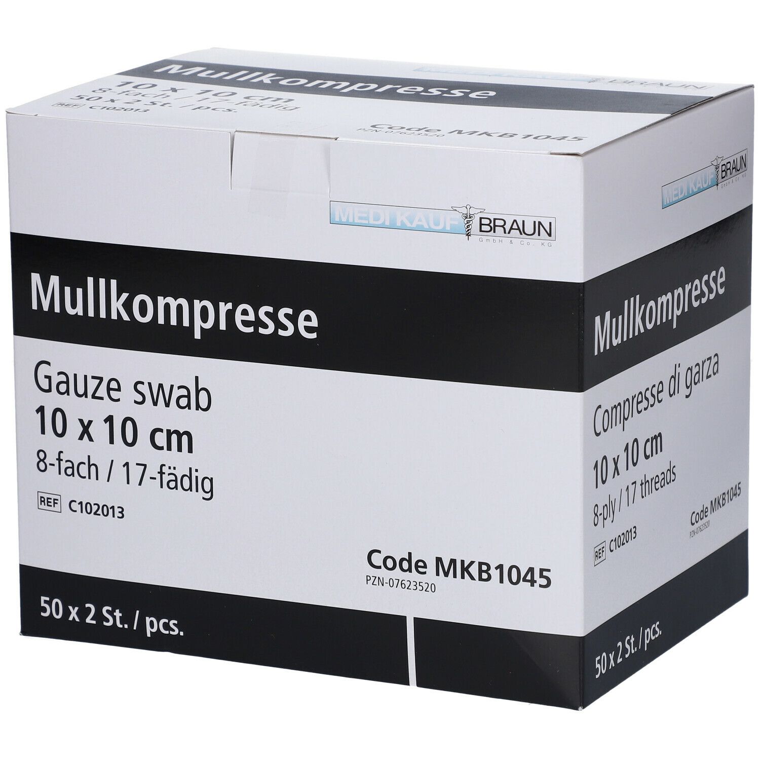 Mullkompressen steril 10 cm x 10 cm 8fach