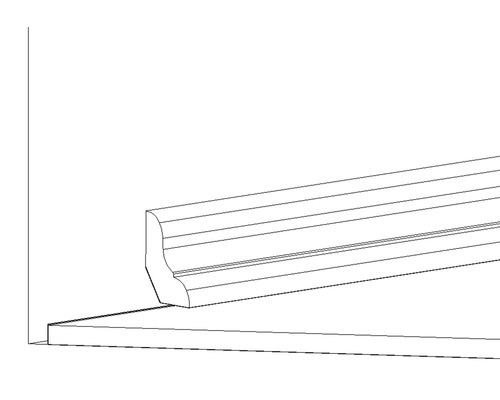 Plint SF384 grenen gelakt 20 x 40 x 2400 mm