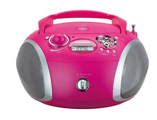 GRUNDIG - Radio CD Lecteur CD/Radio RCD 1445 USB rose / argent