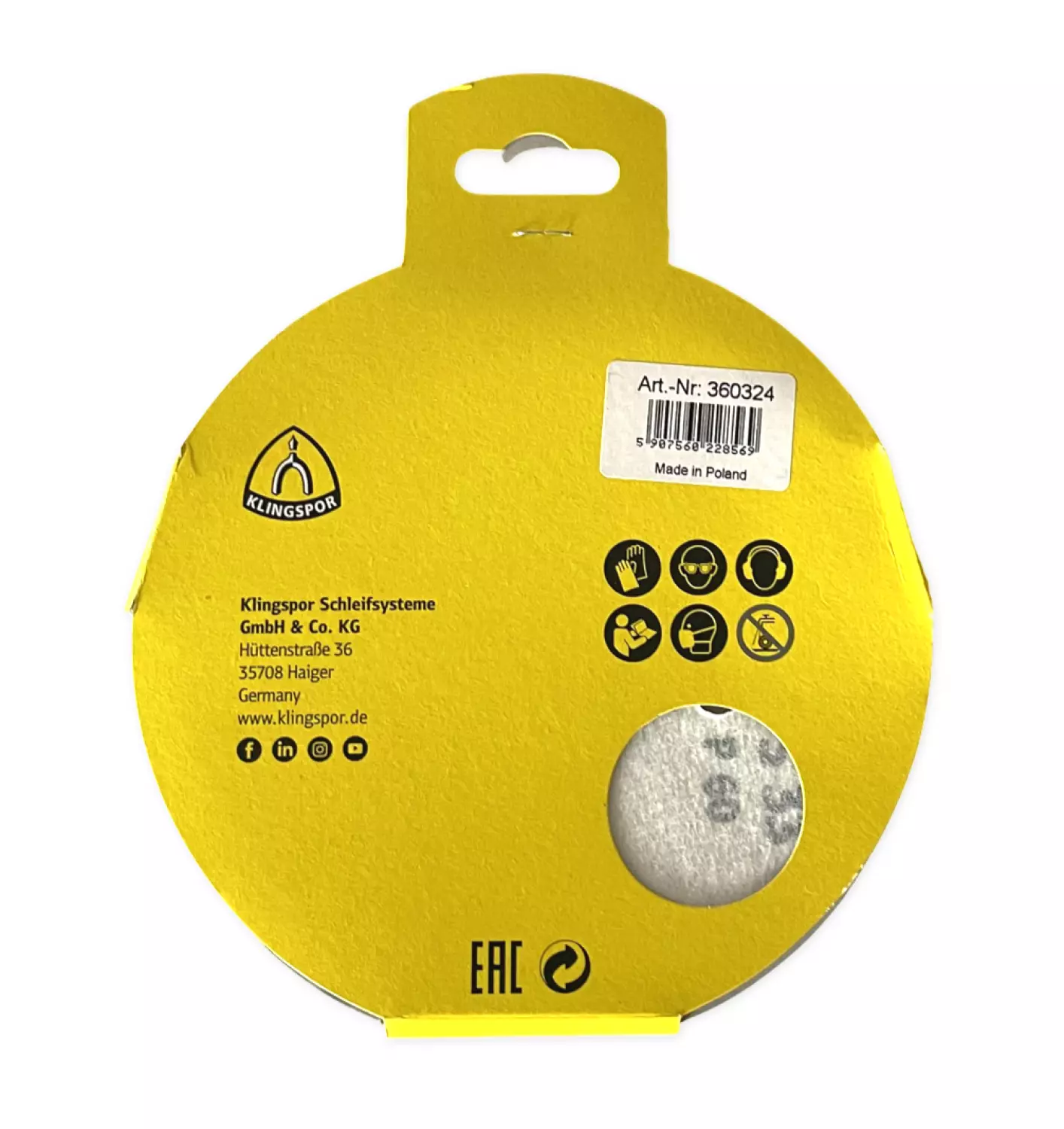 Klingspor Schuurpapier Rond 150 Klitteband 5 St 6 Gaten P60