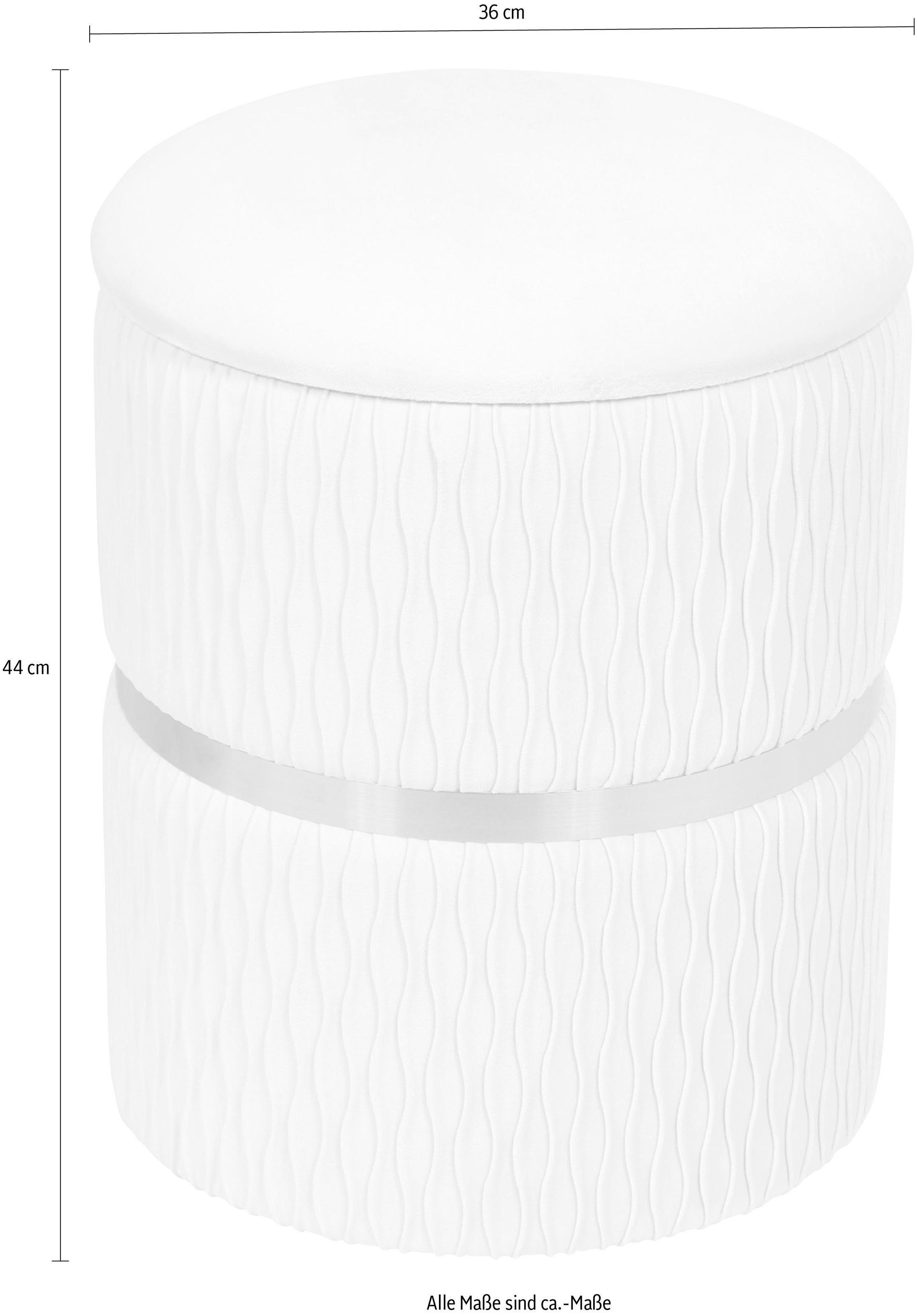 Kayoom Sitzhocker »Hocker Milas 2er-Set, Praktischer und versteckter Stauraum« Set, 2 Stk. tlg. stapelbar, mit Stauraum, Edelstahlsockel, Farbenfroh  unaufdringlich