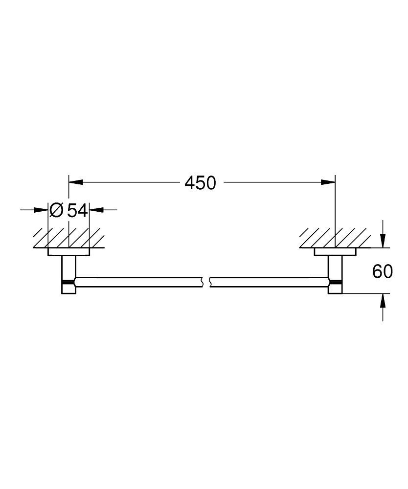 Grohe Essentials handdoekhouder 45cm cool sunrise
