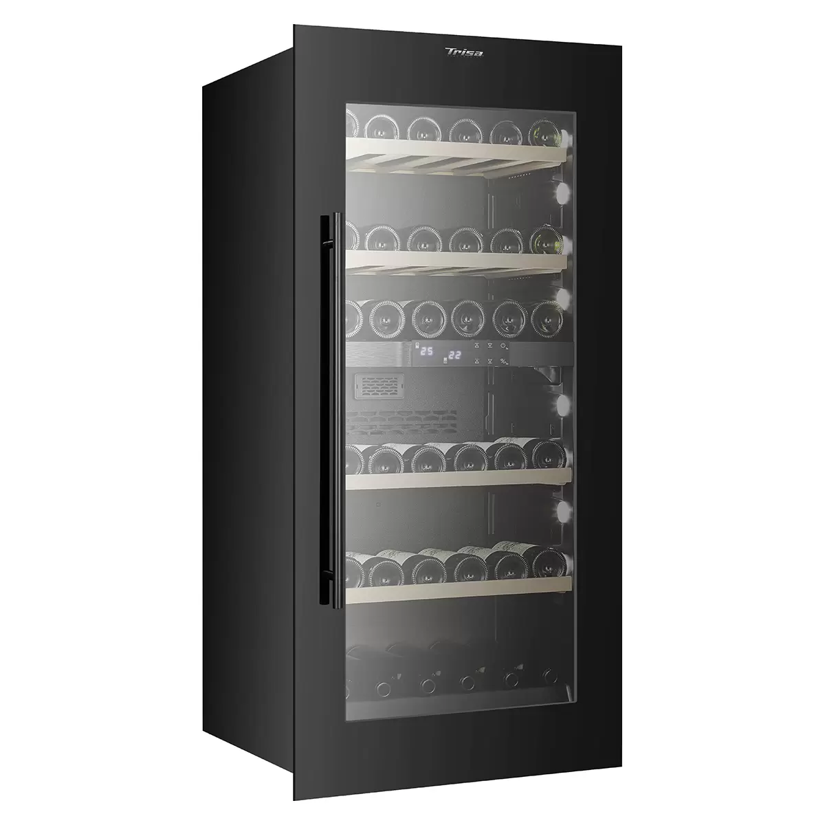 Einbau-Weinkühlschrank 149L Trisa Dual Zone Schwarz