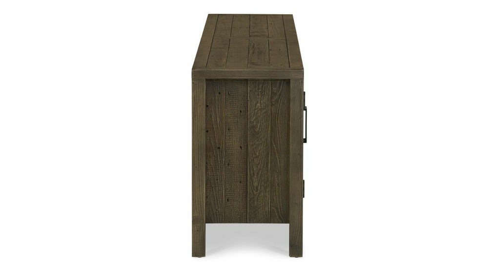 Bahut bois marron 220x40x68cm
