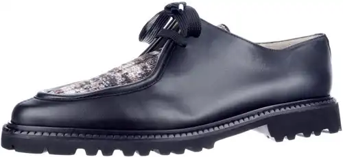 Brunate zwart combi 11615 - maat 43 veterschoen zwart combi - maat 43 Calandschoen