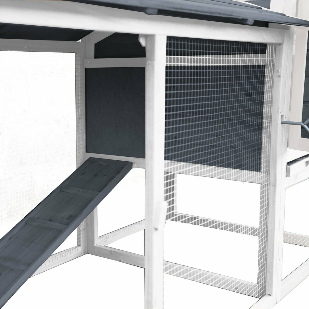 Poulailler clapier lapinière grand espace libre nichoir 204,2 cm gris