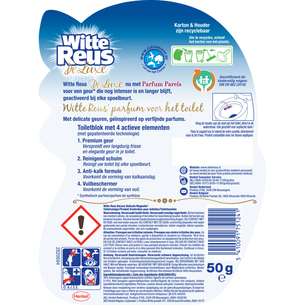 Witte Reus Toiletblok DeLuxe Delicate Magnolia
