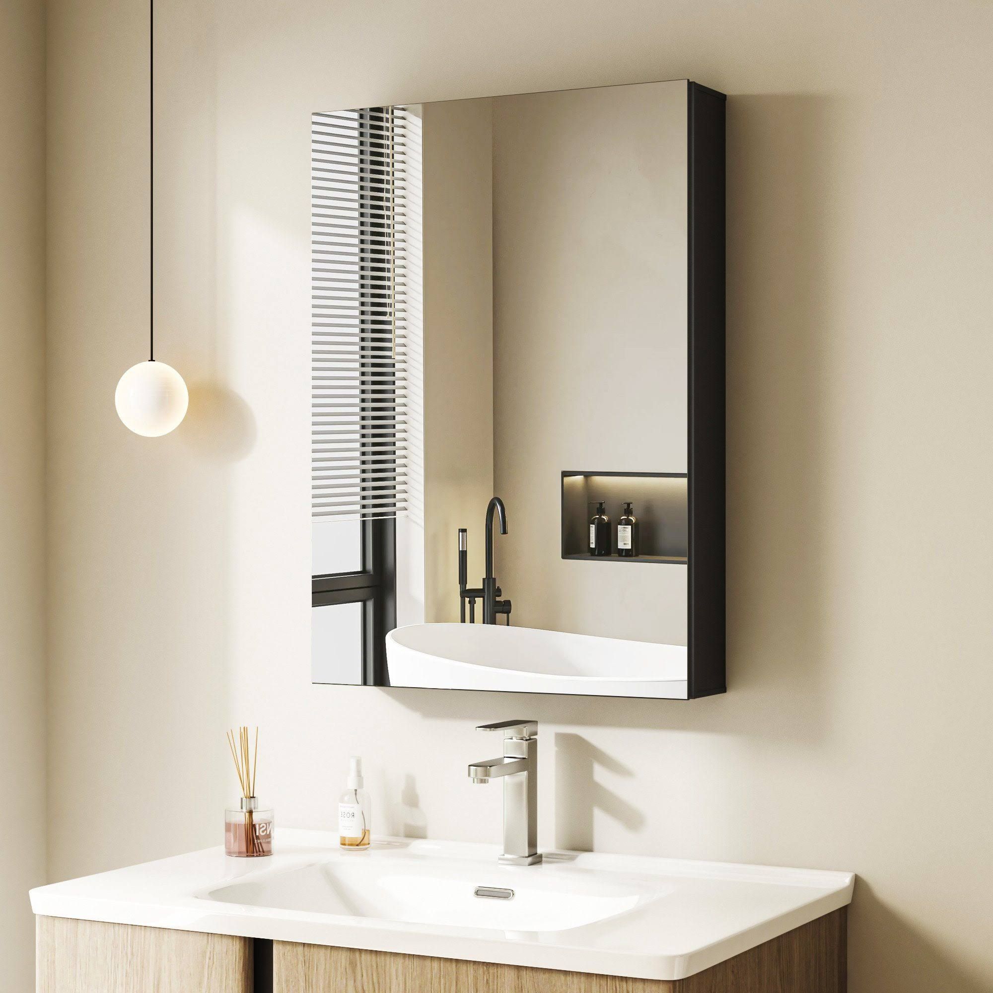 Hopibath Spiegelschrank Badezimmer Schwarz