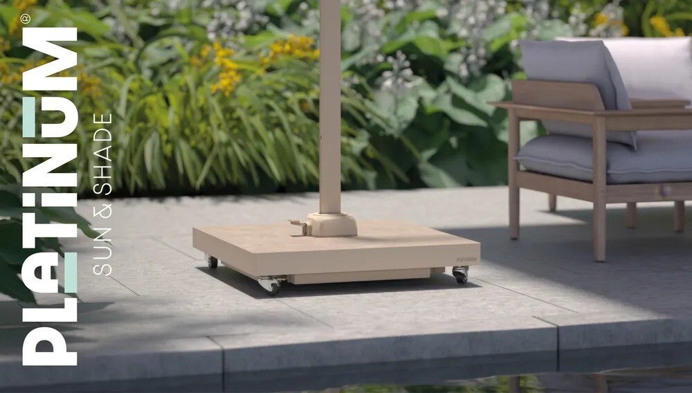 Platinum Sun & Shade parasolvoet Ceramica beige 26,4 kg 84 x 84 x 17 cm