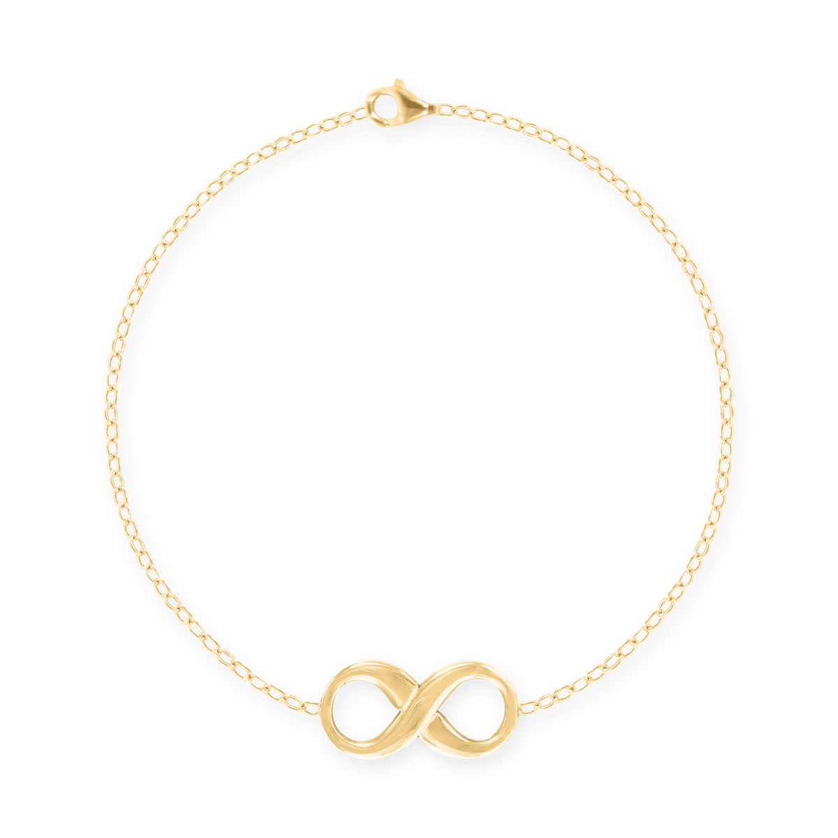 Bracelet infini en acier plaqué jaune