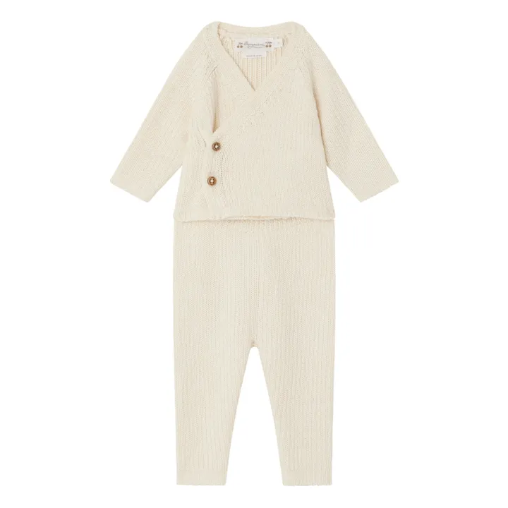 Bonpoint Cardigan Cache-Cœur Alpaga Theva | Ecru