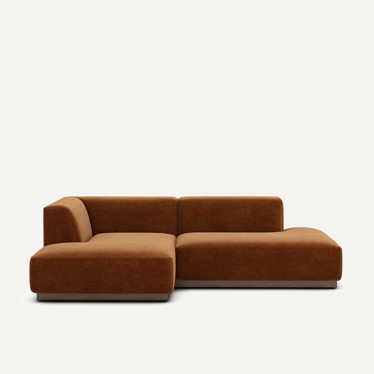 AM.PM<br>Sofá de canto esquerdo em veludo chenille, Jacopo