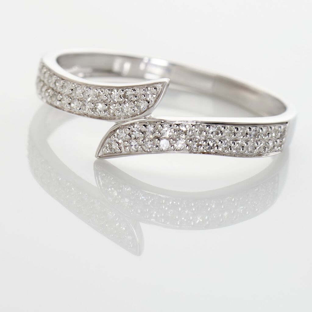 Bague Shahida Or Blanc Diamant