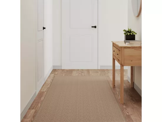 Tapis de couloir aspect sisal sable 80x250 cm