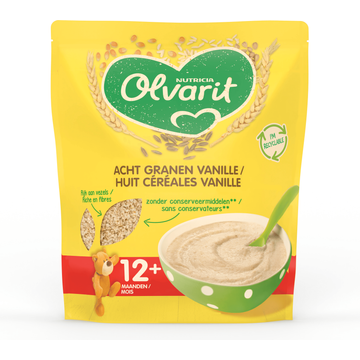 Olvarit Acht Granen met Vanillesmaak 12+ Maanden 200 g