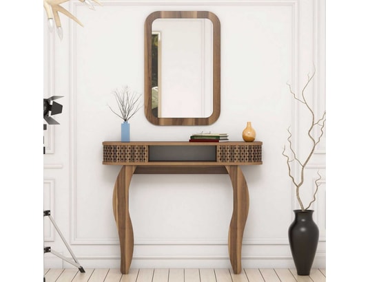 CONCEPT1 - Console Damla noyer noyer 105 x 30 x h85cm