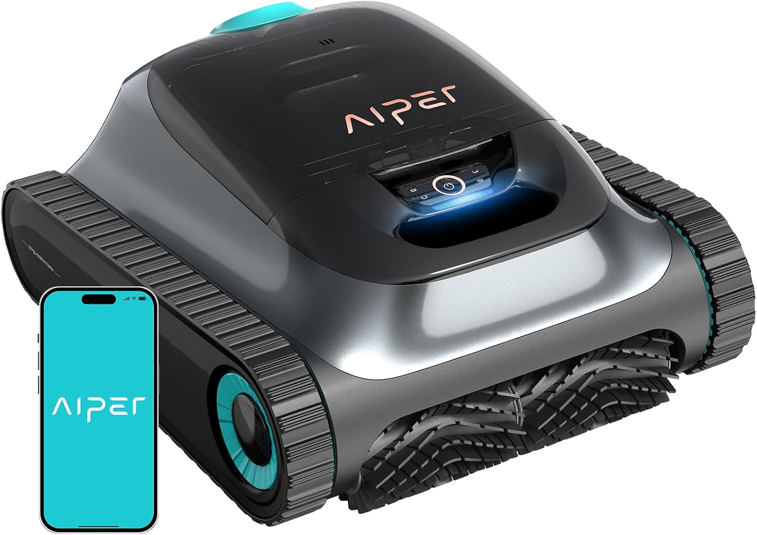 AIPER Scuba S1 APP Upgrade Poolroboter Akku, 180 Min Laufzeit, Ultrafeinfiltration, Pool Bodensauger mit Wand- & Wasserlinienreinigung, App-Steuerung & OTA-Updates, Poolsauger für Pools bis zu 150㎡